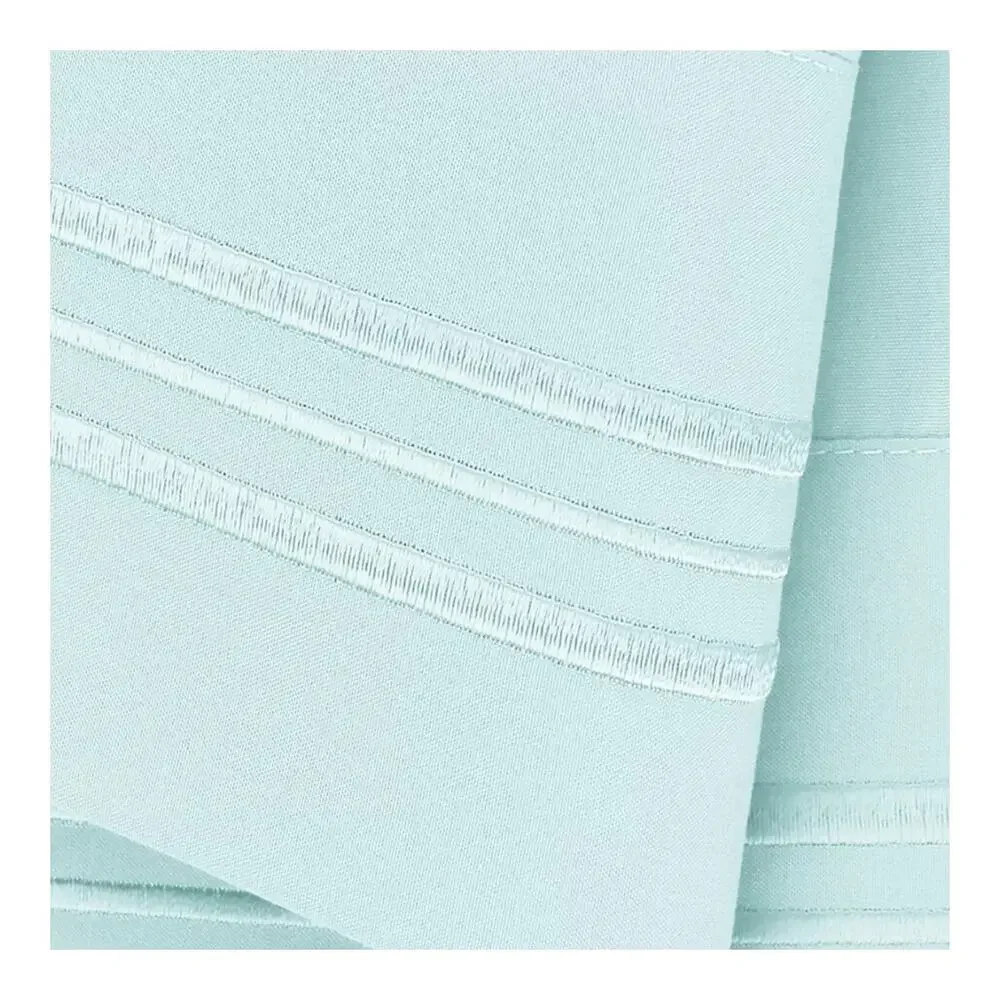 Nestl Premier 1800 Series Deep Pocket Bed 4 Piece Sheet Set Aqua RV Queen